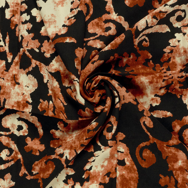 Viscose Twill fabric Brique printed 