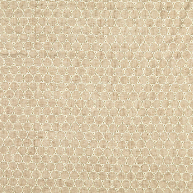 voile tissu motifs géométriques Marron