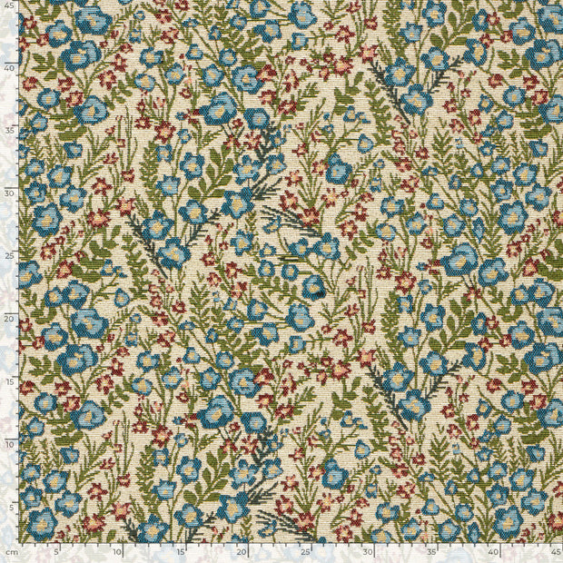 Jacquard fabric Flowers Beige