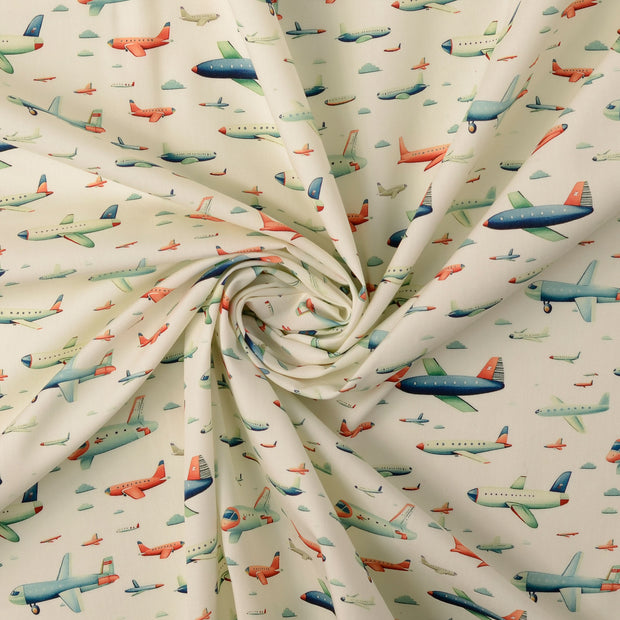 Cotton Poplin fabric Off White 