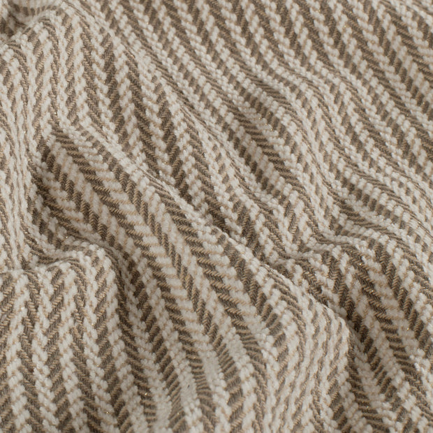 Jacquard tissu rayures Gris taupe