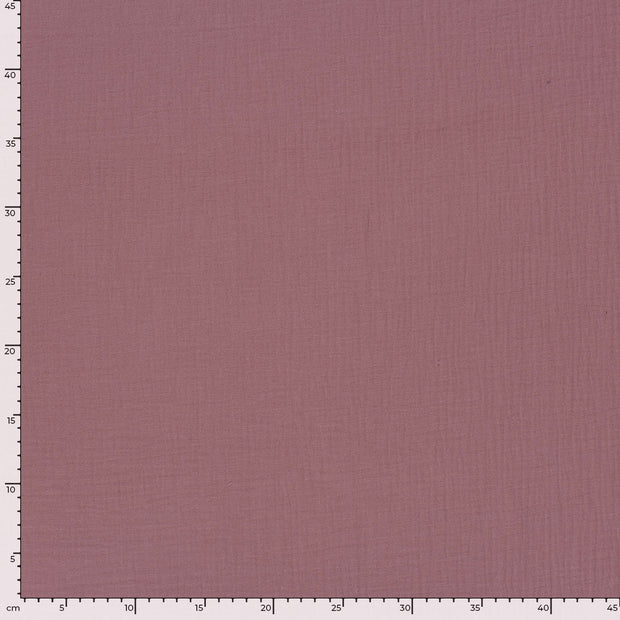 Muslin GOTS organic fabric Unicolour Mauve