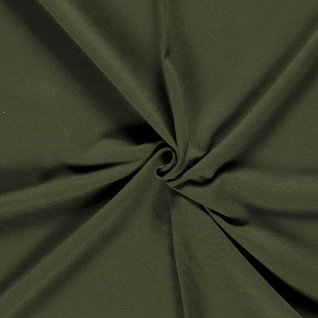 French Terry tissu Unicolore Vert kaki