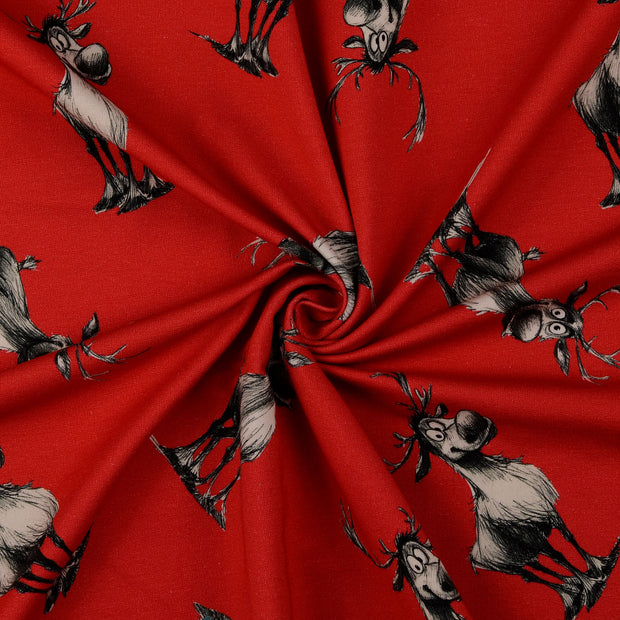 French Terry fabric Red 
