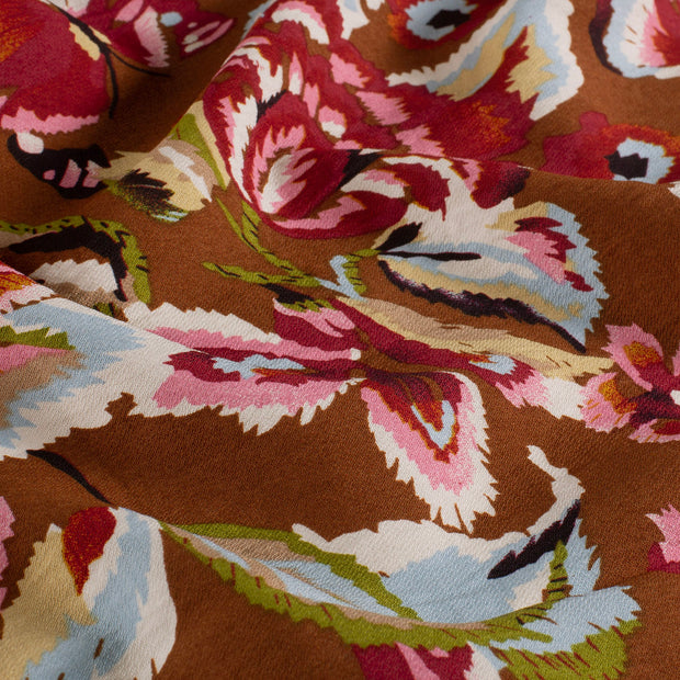 Viscose Nylon Crepe fabrik Blumen 