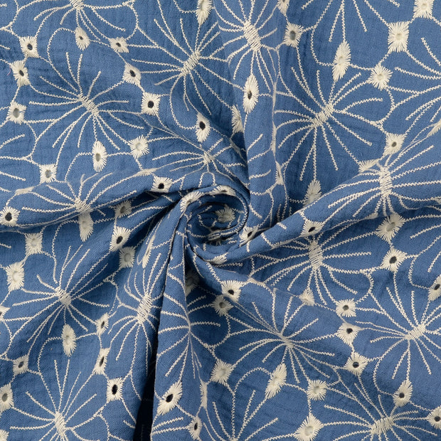 Muslin fabric Indigo 
