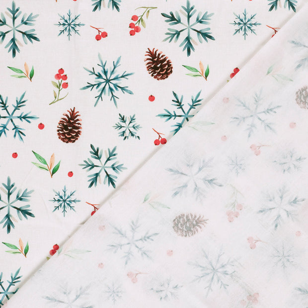Panama fabric Christmas stars digital printed 