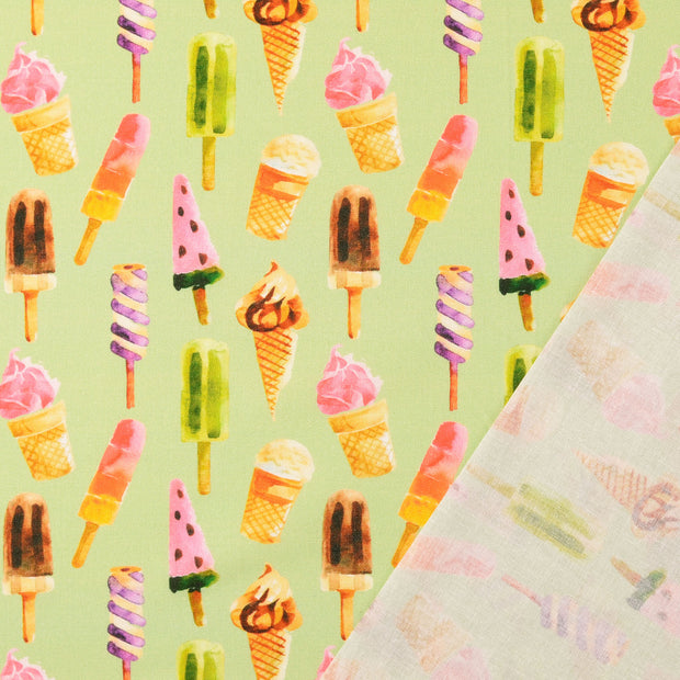 Cretonne fabric Dark Mint digital printed 