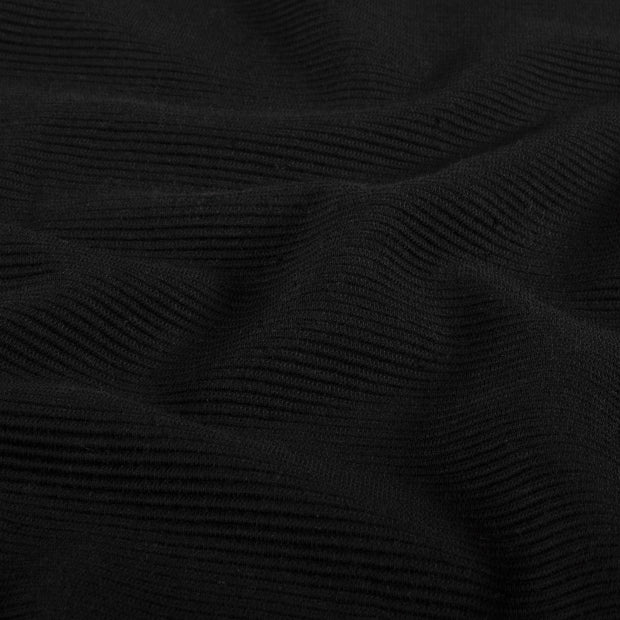 Ottoman Jersey fabrik Uni Schwarz