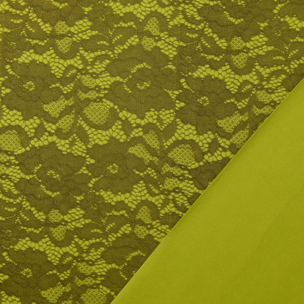 Viscose Satin fabric Green digital printed 