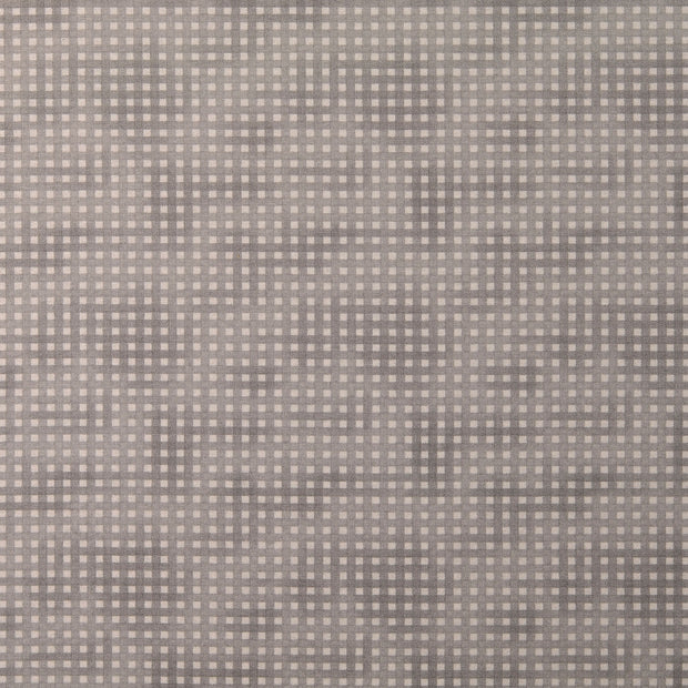 Cotton Poplin fabric Checks Grey