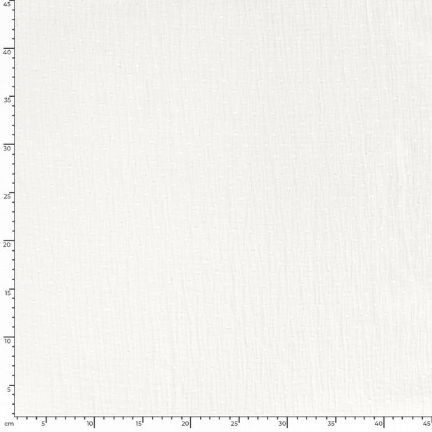 Double gaze tissu pois Blanc cassé