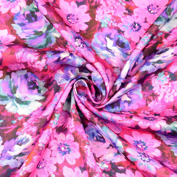 Viscose Satin tissu Rose 