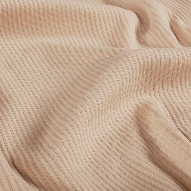 Rib Jersey fabrik Uni Beige