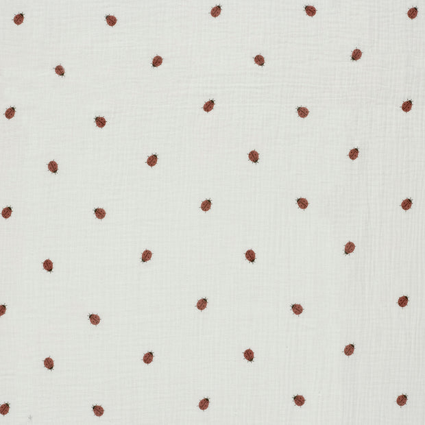Double gaze tissu Blanc cassé mat 