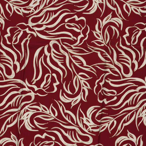 Sergé de Viscose tissu Bordeaux mat 