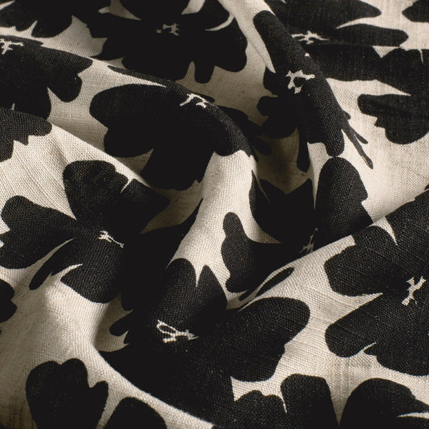  fabric Flowers Black