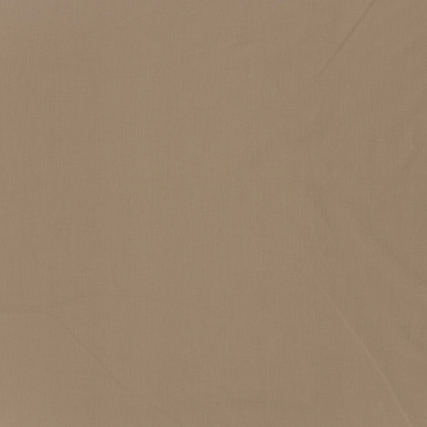 Coton Popeline GOTS tissu Gris taupe mat 