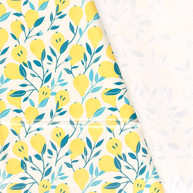 Coated Tablecloth fabric Fruits printed 