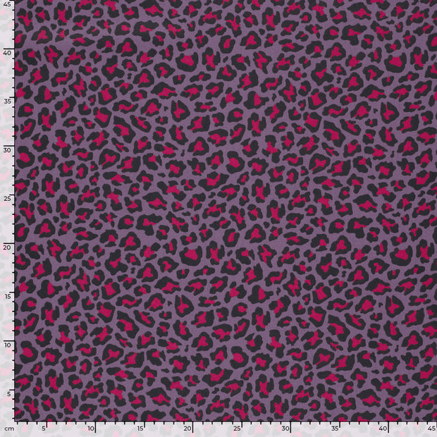 Cotton Poplin fabric Panther Purple