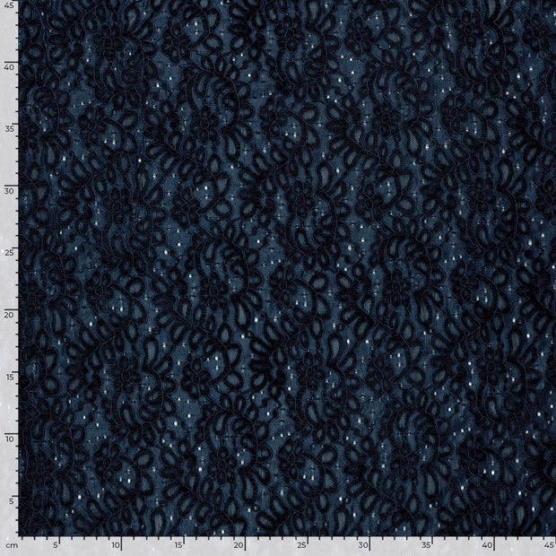 Chenille fabric Unicolour Navy