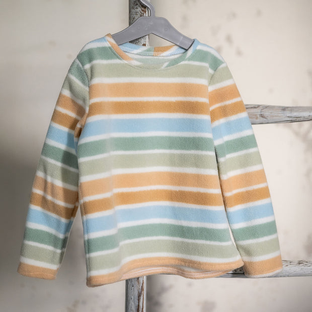 fleece fabric Stripes printed 