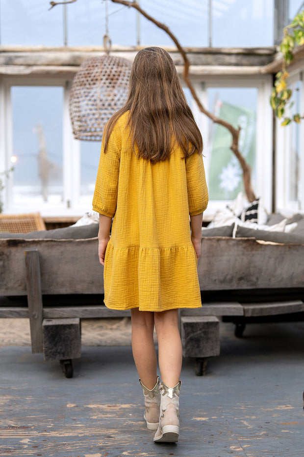 Muslin Triple Layer fabric Unicolour Oker