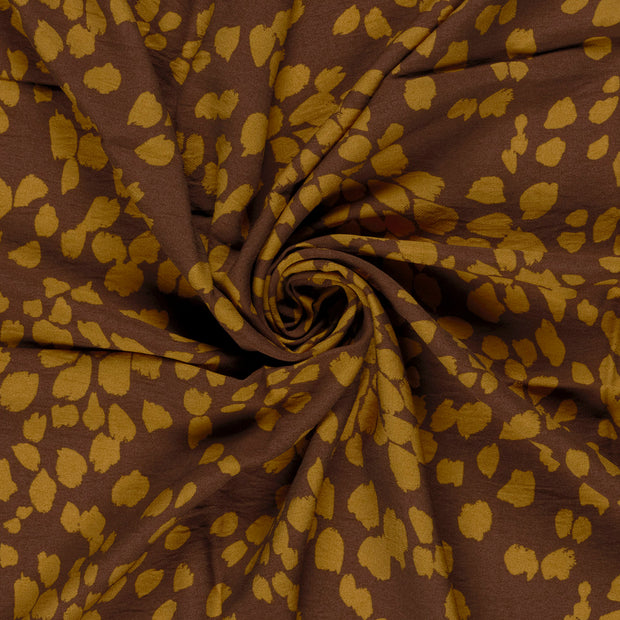 Viscose Nylon Crepe fabric Oker printed 