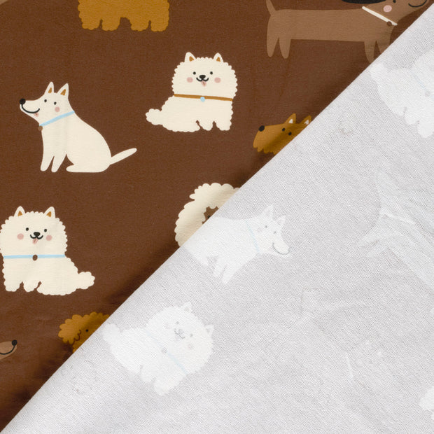 French Terry fabric Dogs brushed and digital printed 