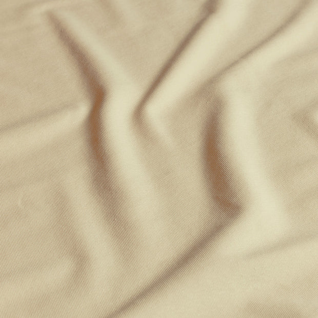 Baumwolle Jersey GOTS fabrik Uni Beige