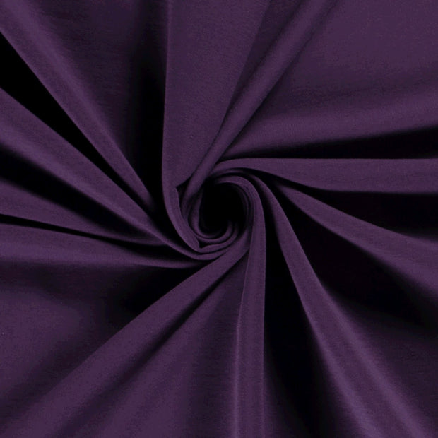 French Terry fabrik Uni Aubergine