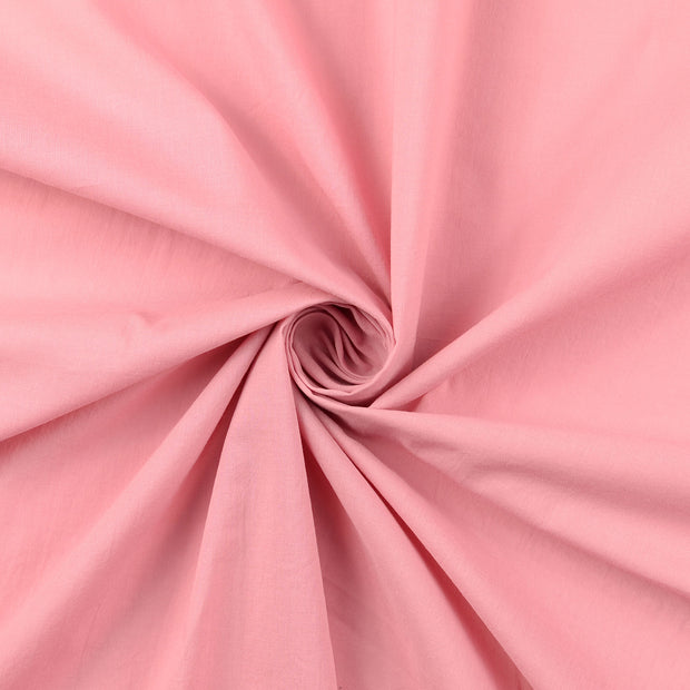 Popeline de coton tissu vieux rose 