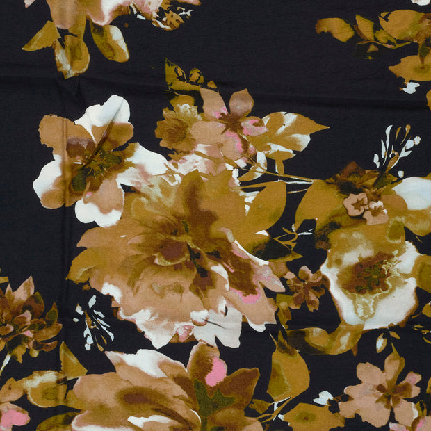 Viscose Nylon Crepe fabric Navy 