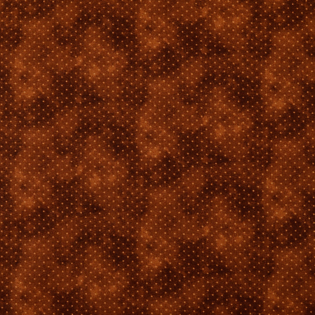 Popeline de Coton tissu motifs géométriques Marron