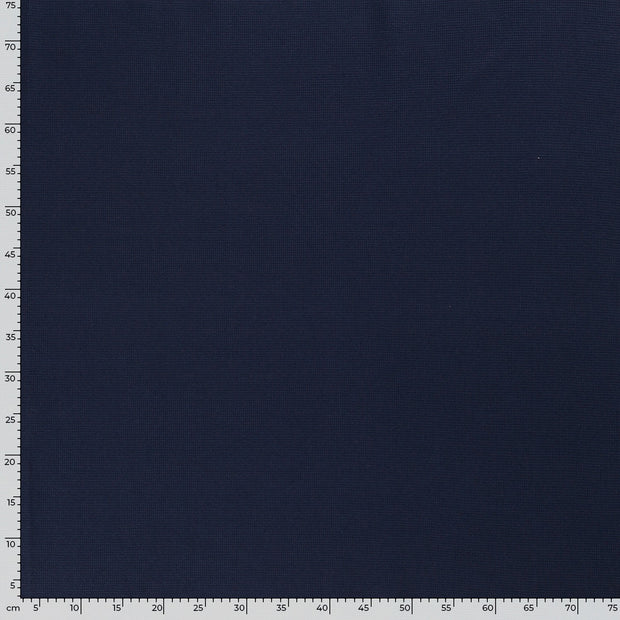 Gauffré Jersey tissu Unicolore Bleu Marine