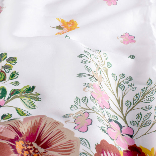 Cotton Satin fabric Flowers Yellow