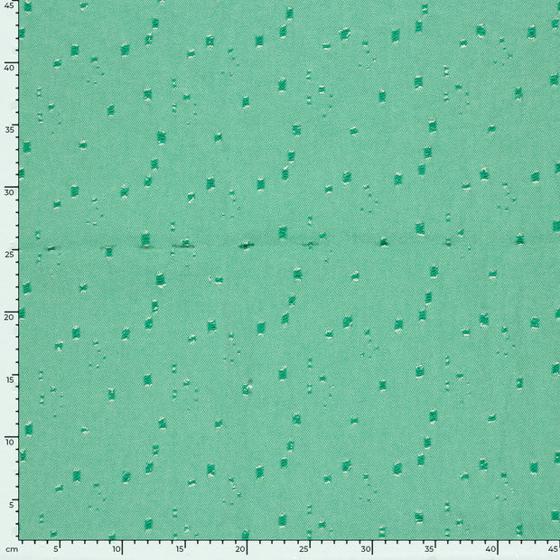 Denim fabric Unicolour Green