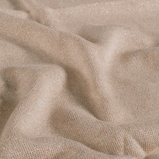 Heavy Knit fabric Melange Camel