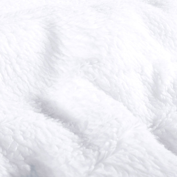 Teddy tissu Unicolore Blanc