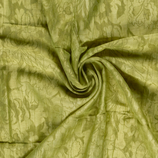  tissu Vert brodé 