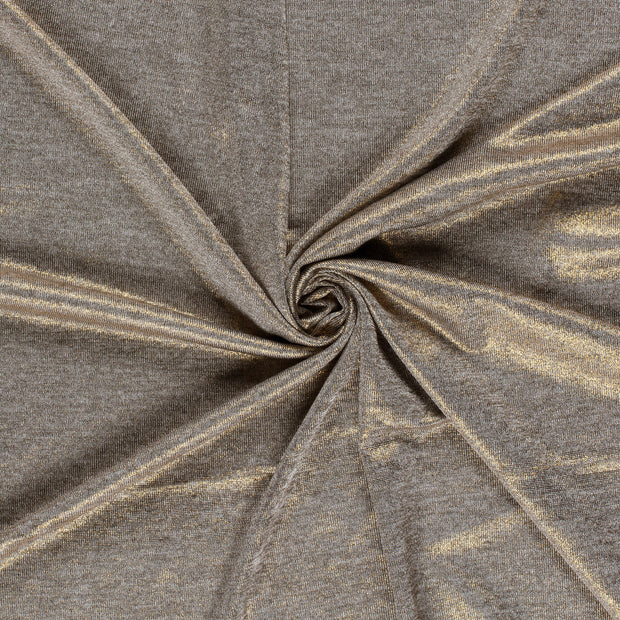 Polyester Jersey fabric Gold Lurex 