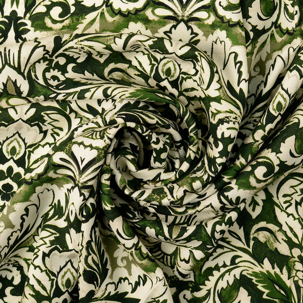 Viscose Crêpe tissu Vert Olive 