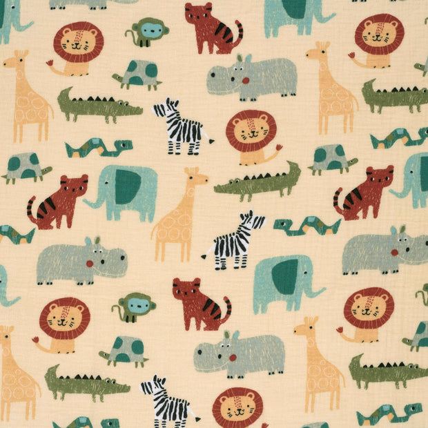 Muslin fabric Beige matte 