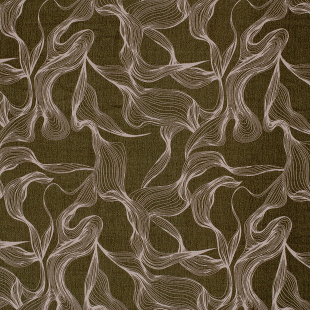 Borken Crepe fabric Taupe Grey matte 