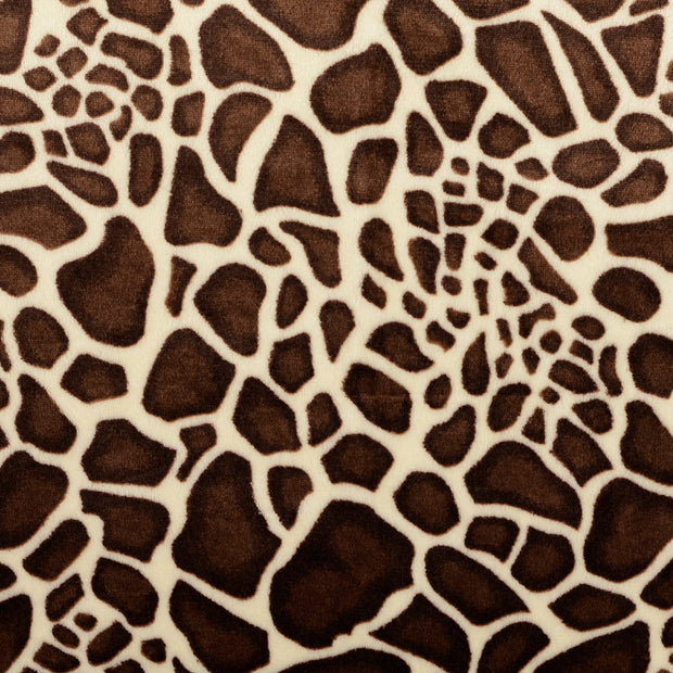 fleece fabric Animals Off White