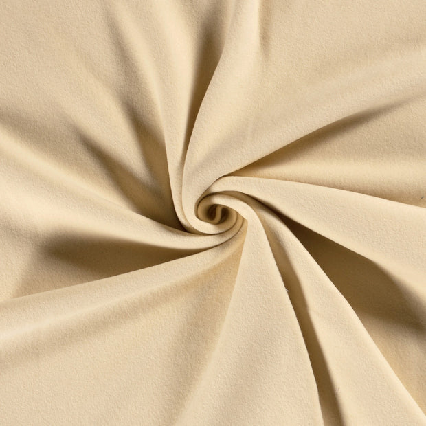Baumwolle Fleece fabrik Beige gebürstet 