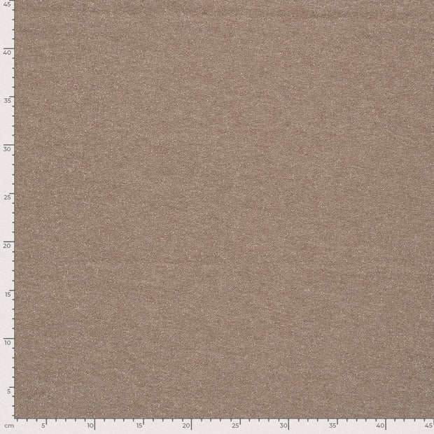 Heavy Knit fabric Melange Brown