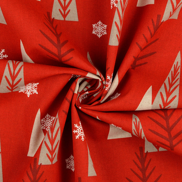 Half Panama fabric red 