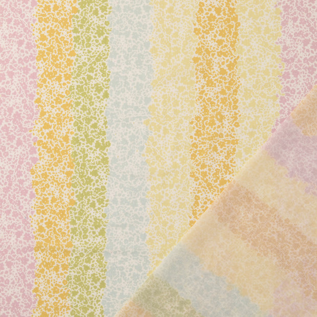 Voile tissu Jaune imprimé numérique 