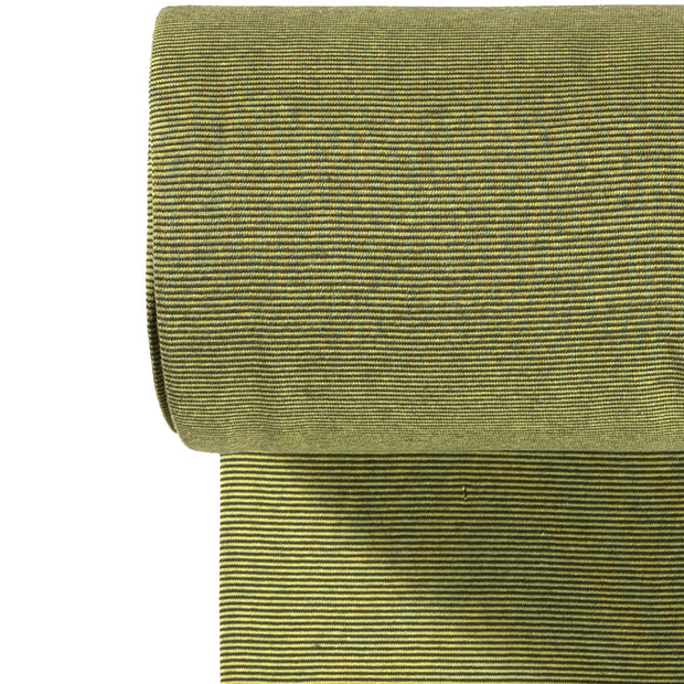 Bord Cote Fil Teint tissu rayures Vert Olive